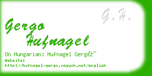 gergo hufnagel business card